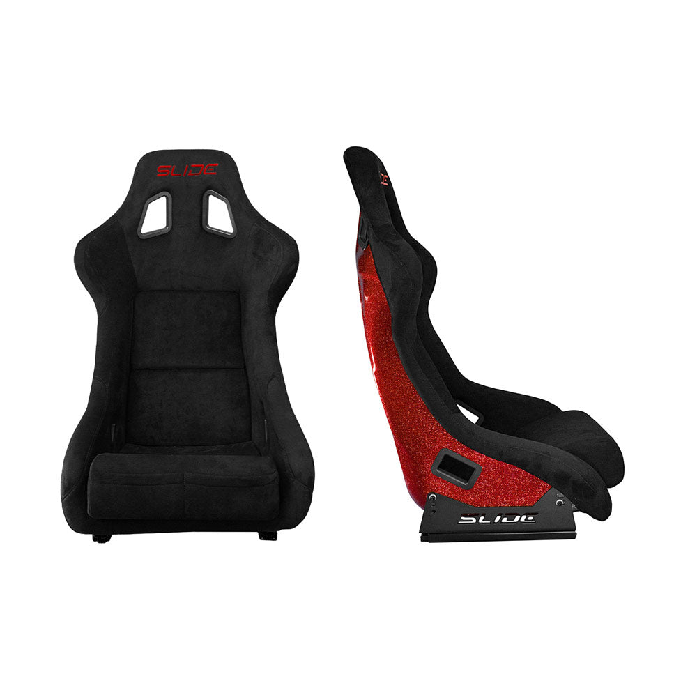SLIDE KS2 Rennsitz Wildleder schwarz / rot Glanz