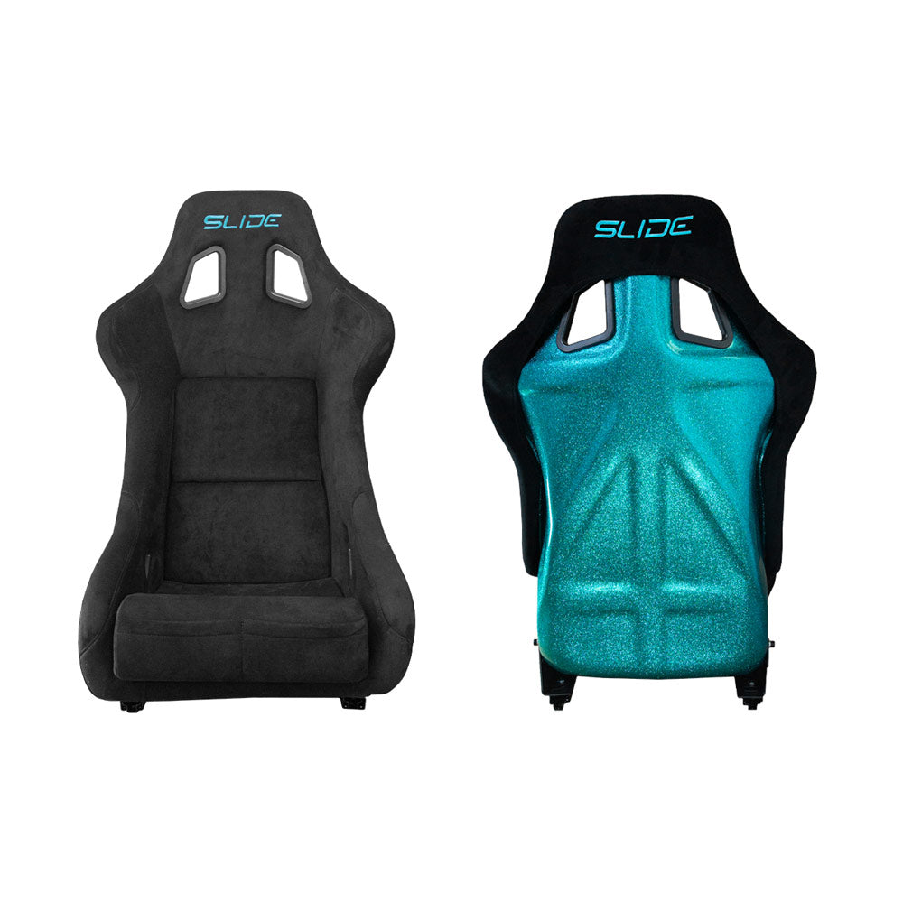 SLIDE KS2 Rennsitz Wildleder schwarz / türkis Glanz