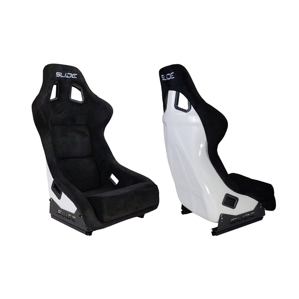 SLIDE KS2 Rennsitz Wildleder schwarz / weiß Glanz