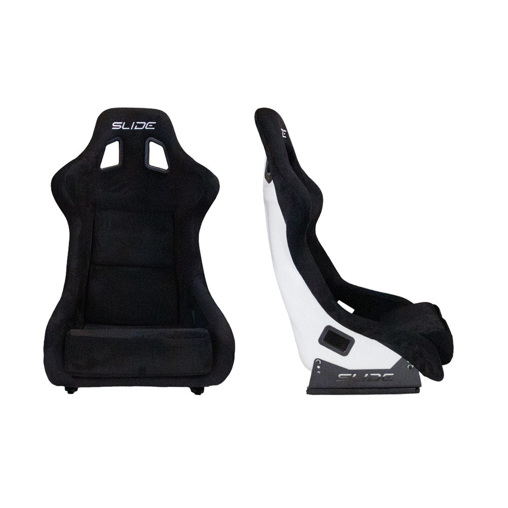 SLIDE KS2 Rennsitz Wildleder schwarz / weiß Glanz