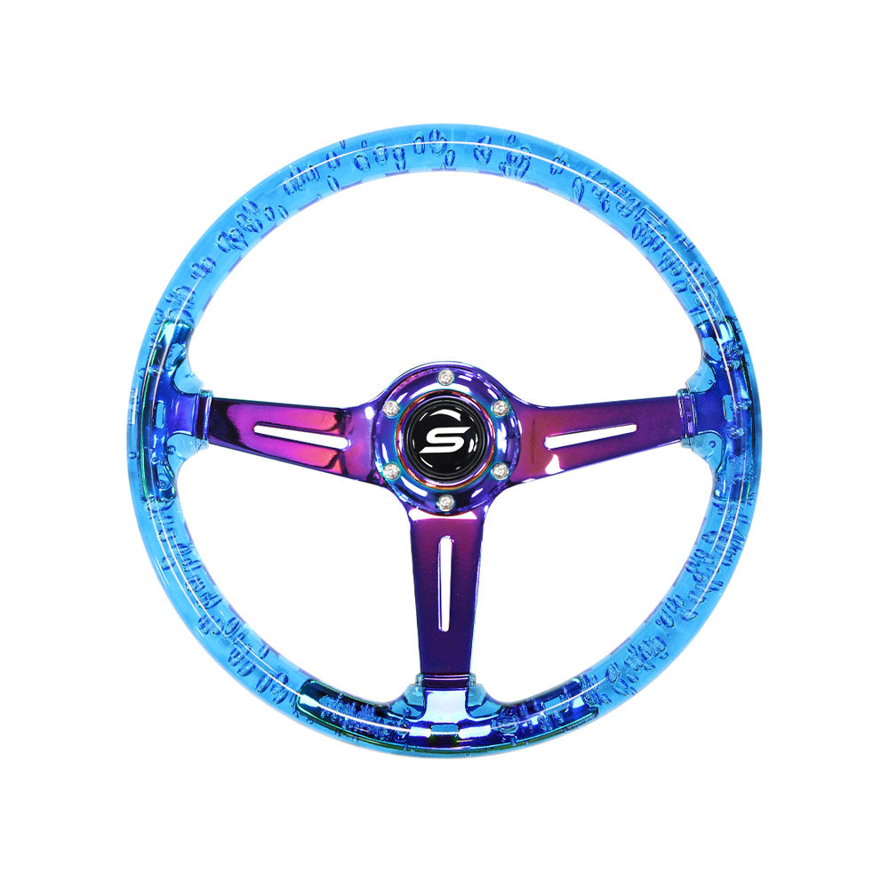 SLIDE Manji Sportlenkrad Acryl Blau (geschüsselt)