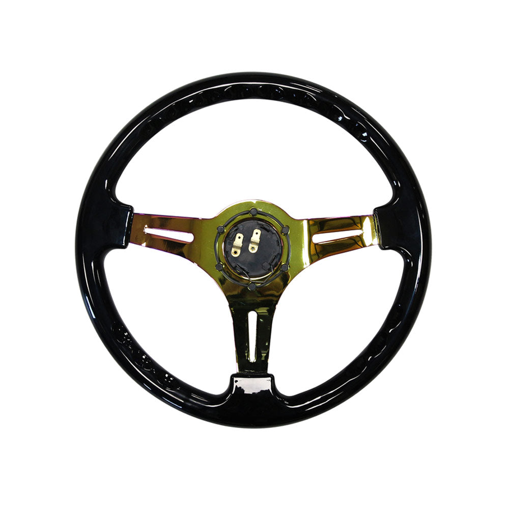 SLIDE Manji Sportlenkrad Holz schwarz (flach geschüsselt)