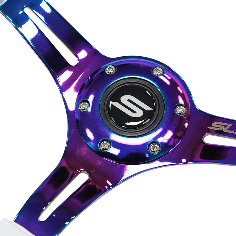 SLIDE Manji Sportlenkrad Holz weiß (flach geschüsselt)