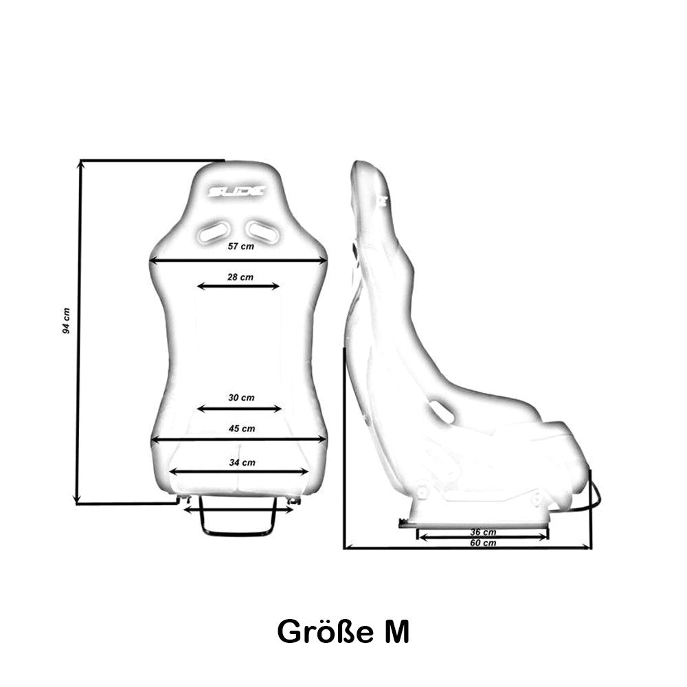 SLIDE R1 Rennsitz Stoff schwarz