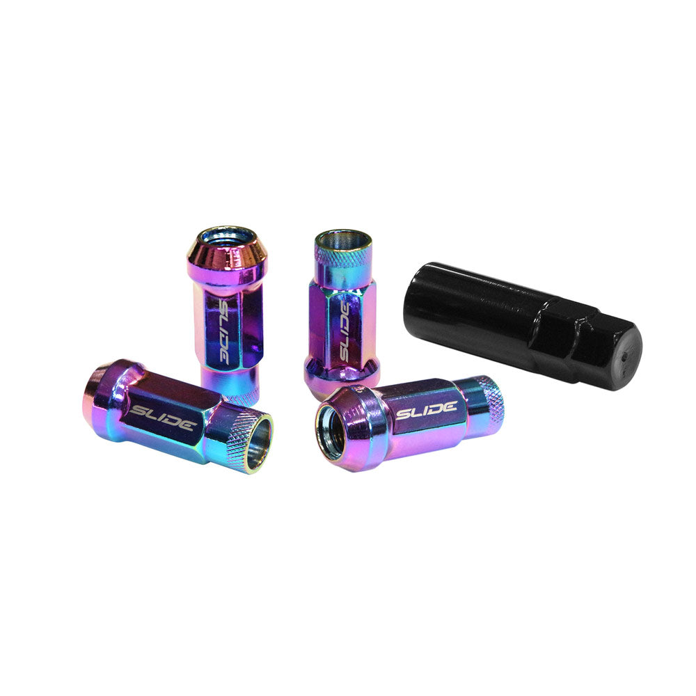 SLIDE Radmuttern Lug Nuts M12x1,5 Neochrome (20 Stück)