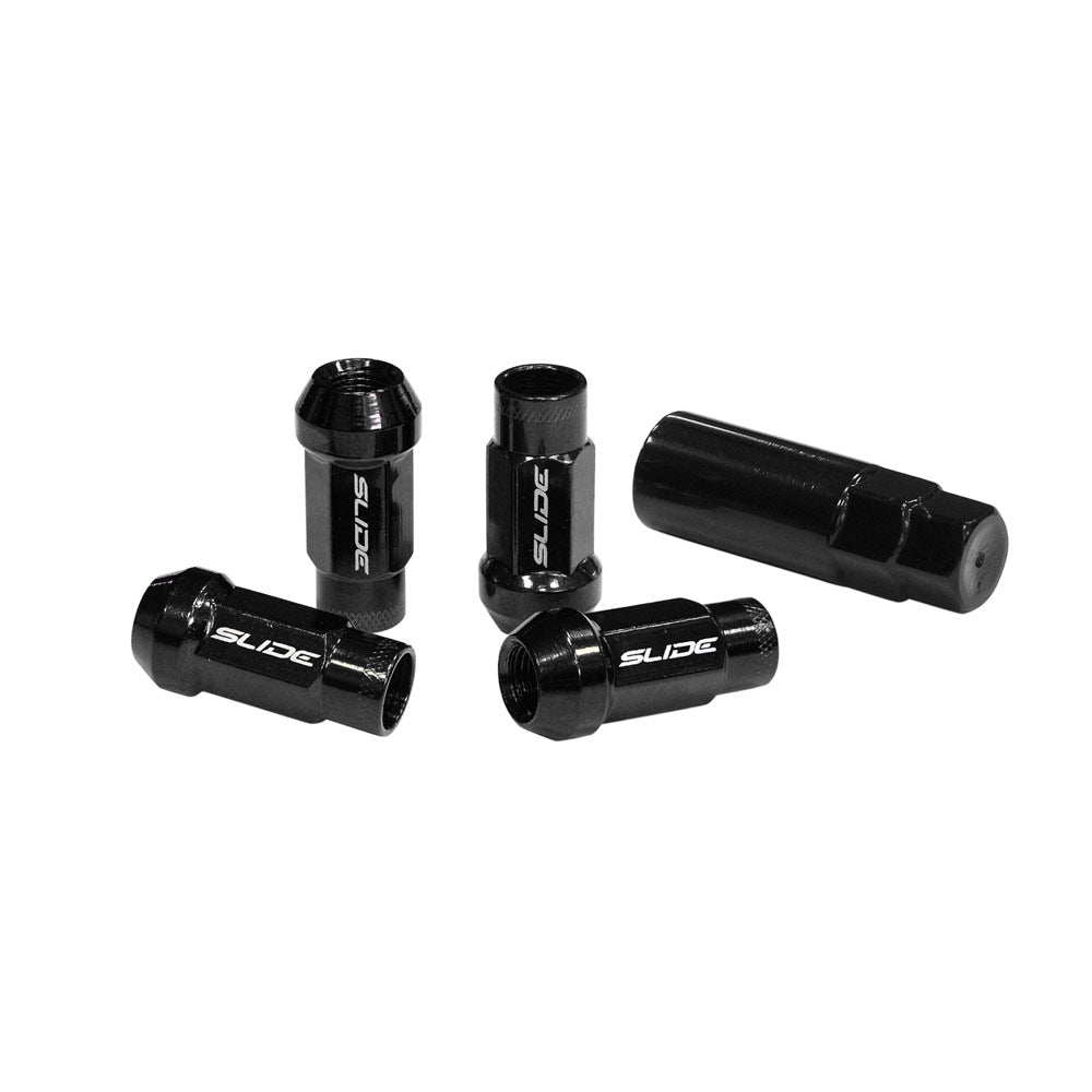 SLIDE Radmuttern Lug Nuts M12x1,5 Schwarz (20 Stück)