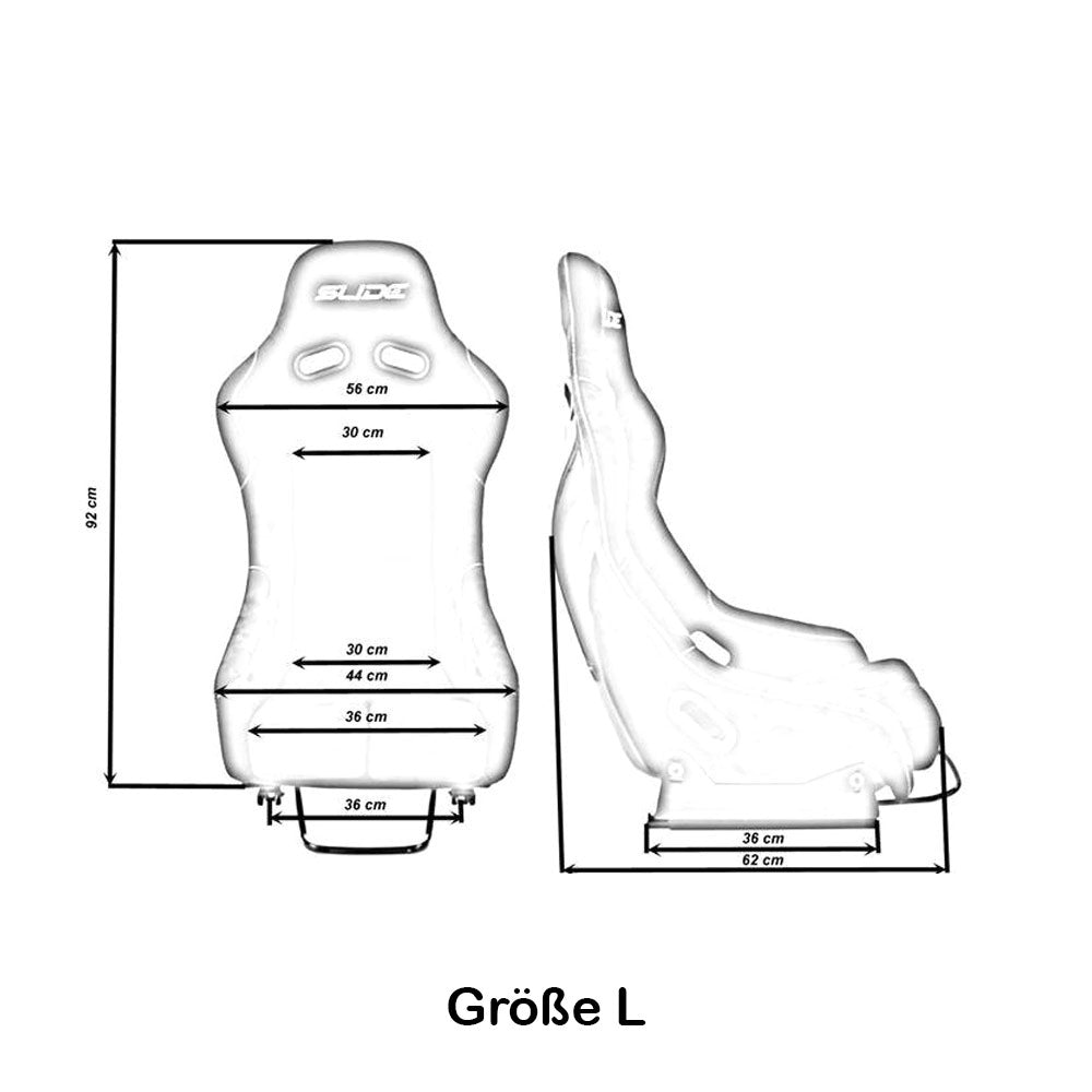 SLIDE RS Rennsitz Wildleder schwarz Carbon