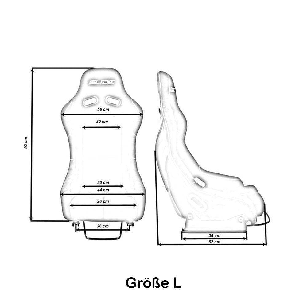 SLIDE RS Rennsitz Wildleder schwarz