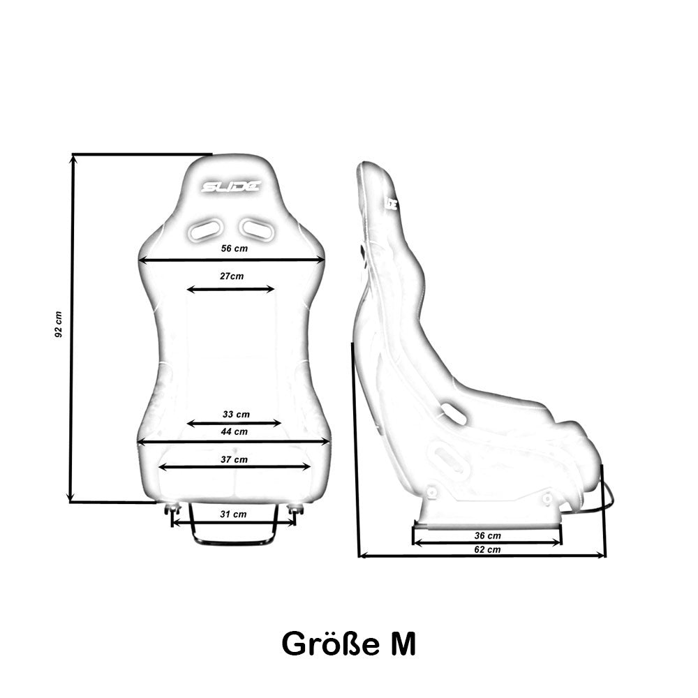 SLIDE RS Rennsitz Wildleder schwarz Carbon