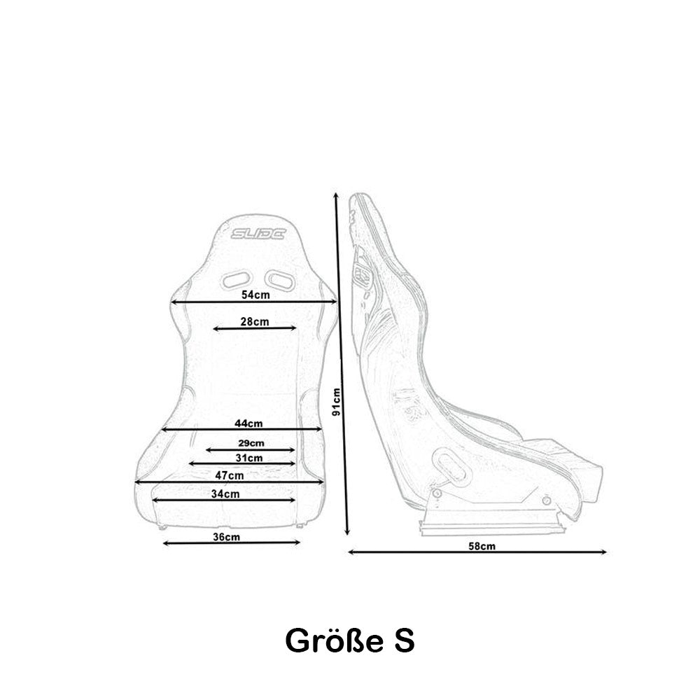 SLIDE RS Rennsitz Wildleder schwarz