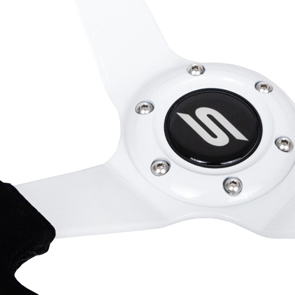 SLIDE Touge Race WS Sportlenkrad Wildleder Weiß (geschüsselt)