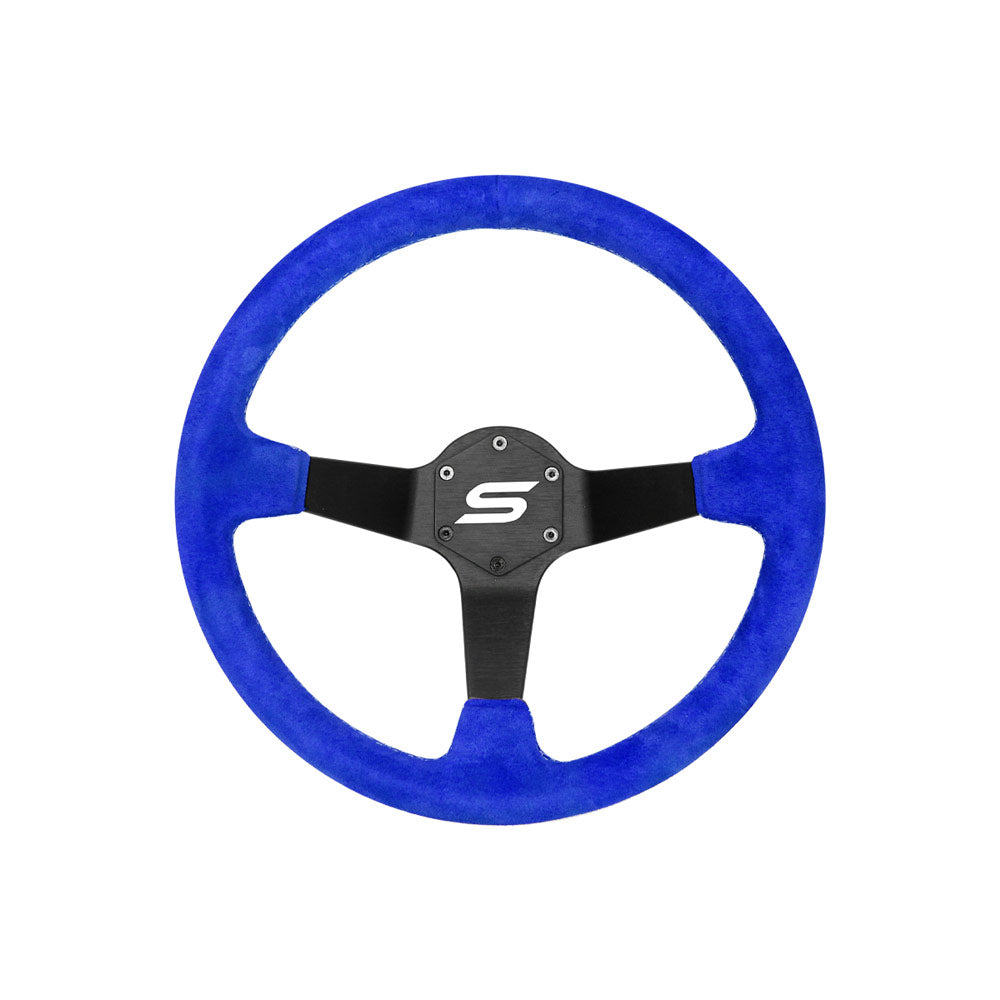 SLIDE Touge Sportlenkrad Wildleder blau (geschüsselt)