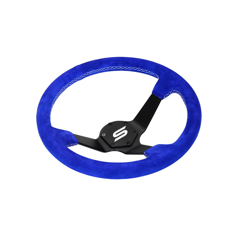 SLIDE Touge Sportlenkrad Wildleder blau (geschüsselt)