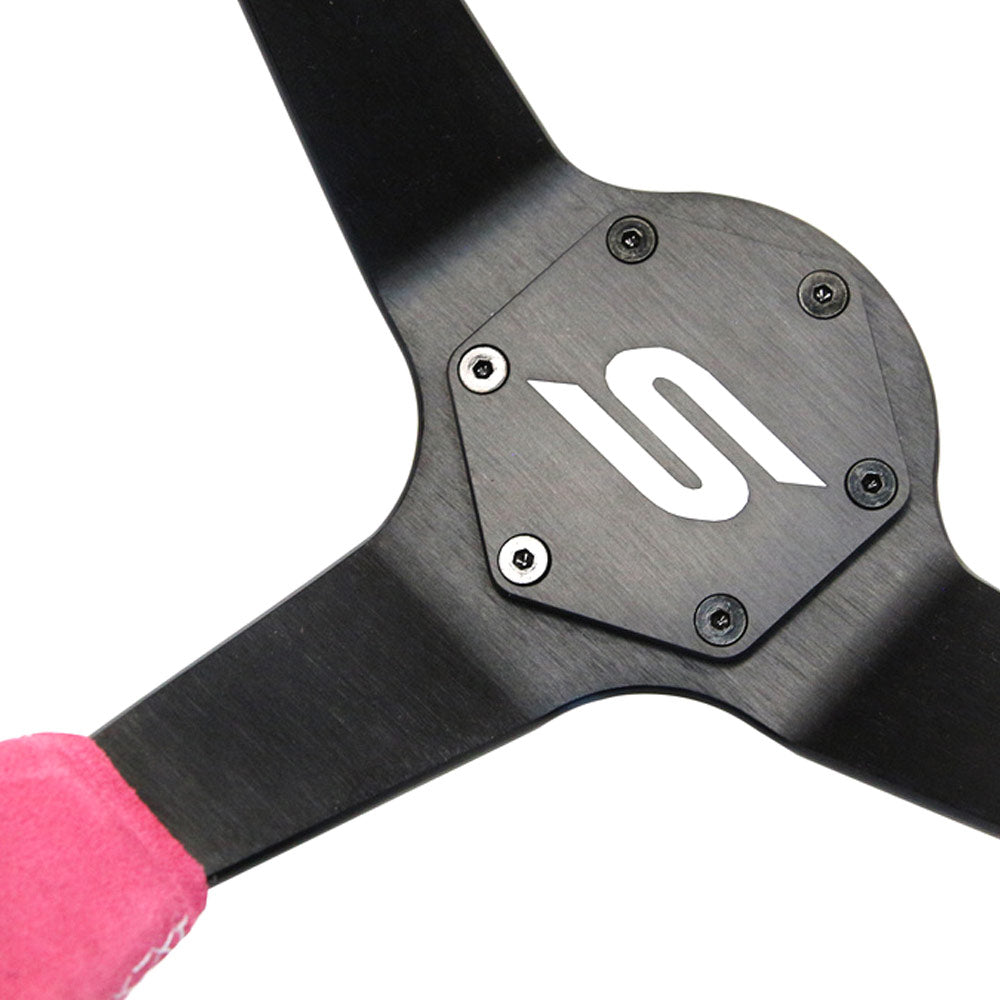 SLIDE Touge Sportlenkrad Wildleder pink (geschüsselt)