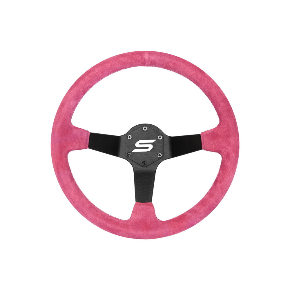 SLIDE Touge Sportlenkrad Wildleder pink (geschüsselt)