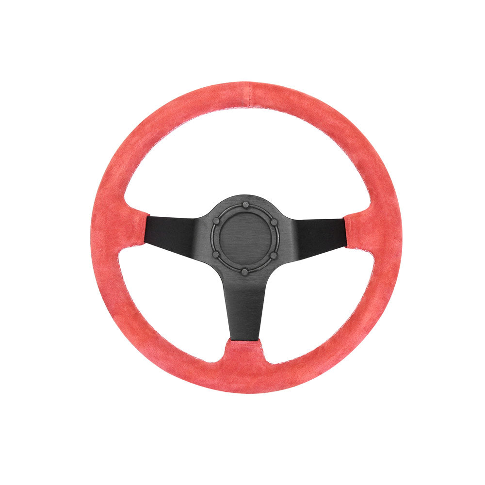 SLIDE Touge Sportlenkrad Wildleder rot (geschüsselt)