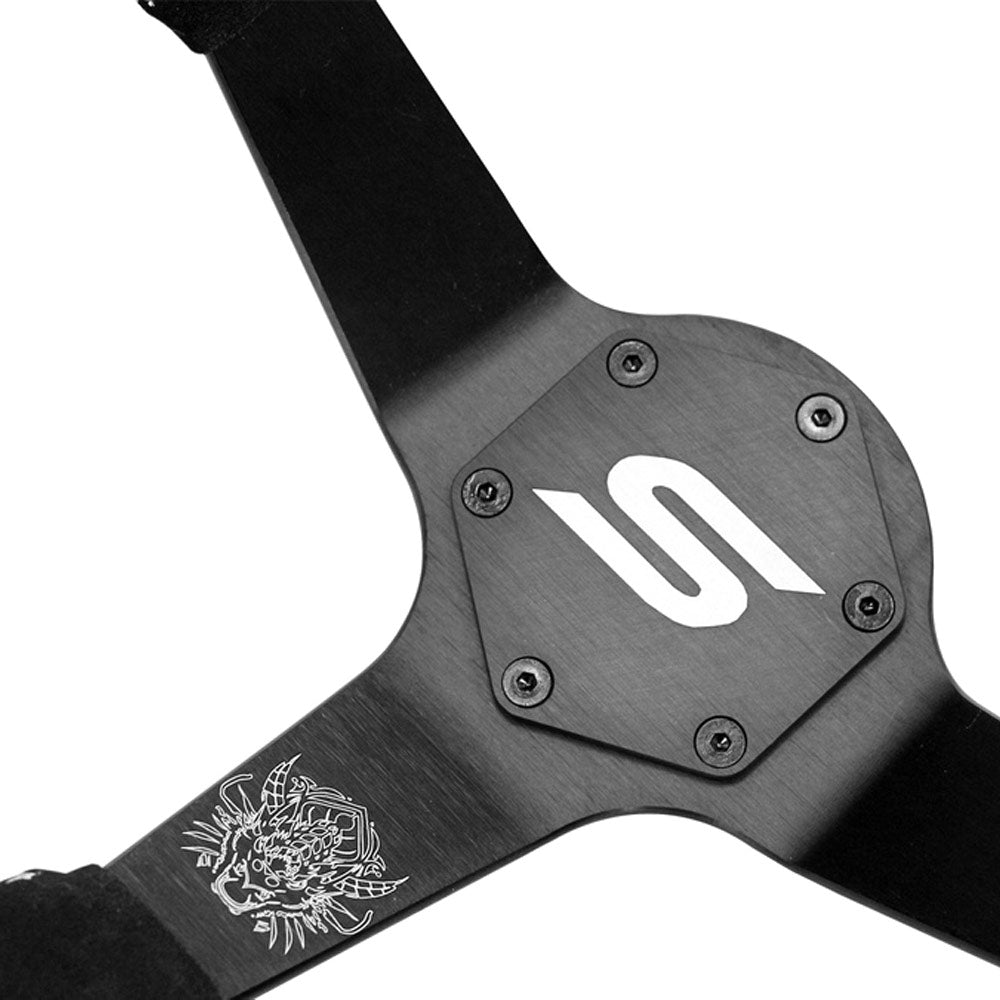 SLIDE Touge Sportlenkrad Wildleder schwarz (geschüsselt)