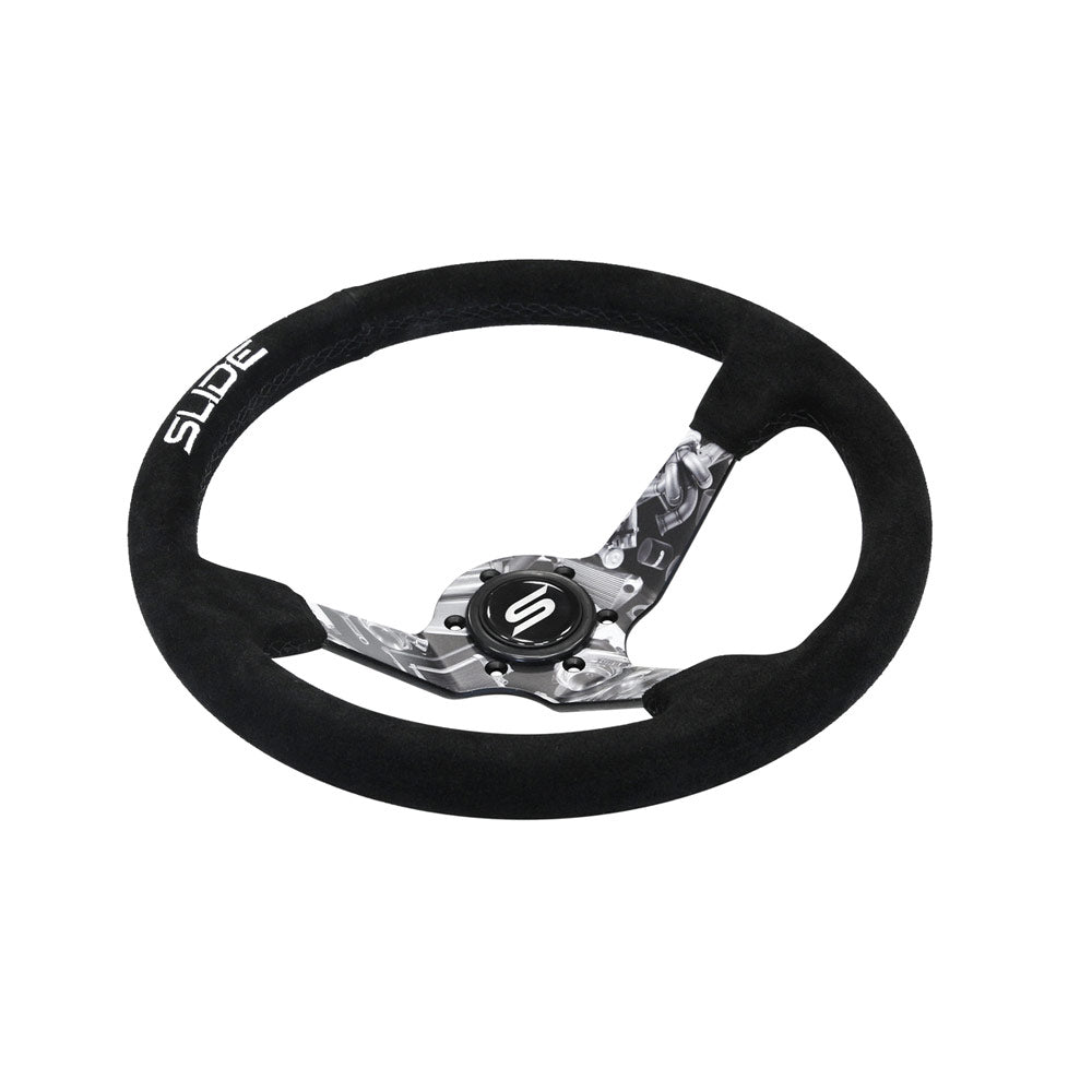 SLIDE Touge Sportlenkrad Wildleder schwarz Motorsport Design (geschüsselt)