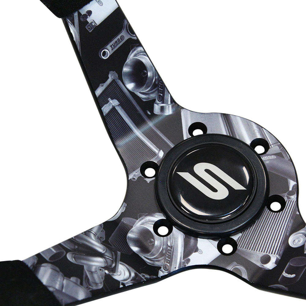 SLIDE Touge Sportlenkrad Wildleder schwarz Motorsport Design (geschüsselt)