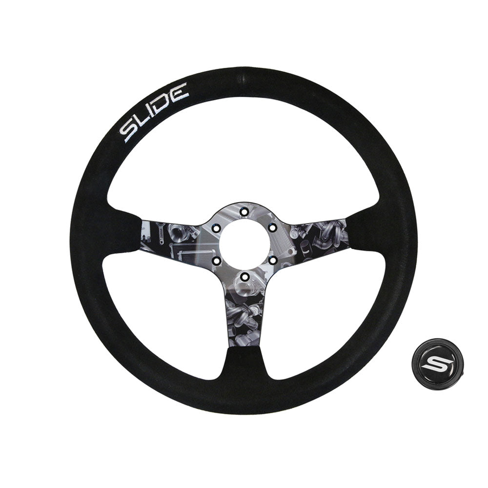 SLIDE Touge Sportlenkrad Wildleder schwarz Motorsport Design (geschüsselt)