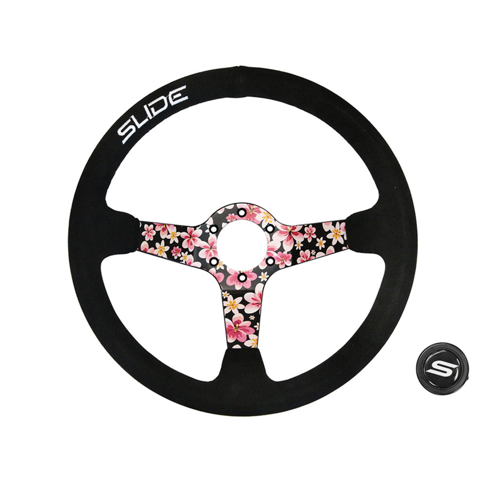 SLIDE Touge Sportlenkrad Wildleder schwarz Sakura Design (geschüsselt)
