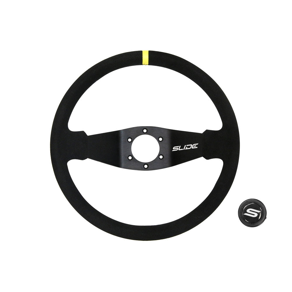 SLIDE Two Spoke YS Sportlenkrad Wildleder schwarz (geschüsselt)