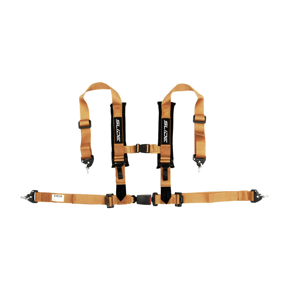 SLIDE V2 4-Punkt Sicherheitsgurt 2" gold (E4)