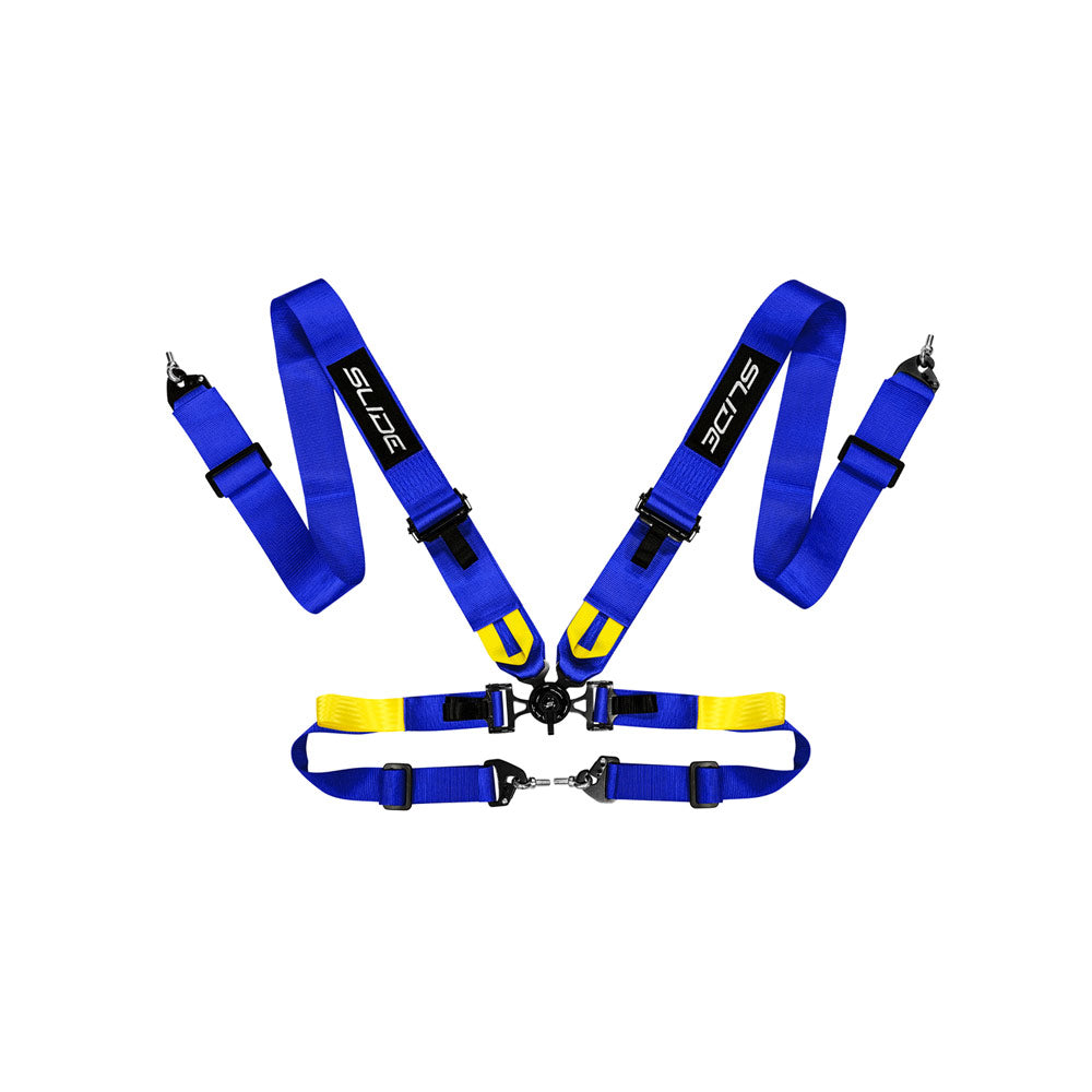 SLIDE V2 4-Punkt Sicherheitsgurt 3" blau mit Schnellverschluss Drehknopf