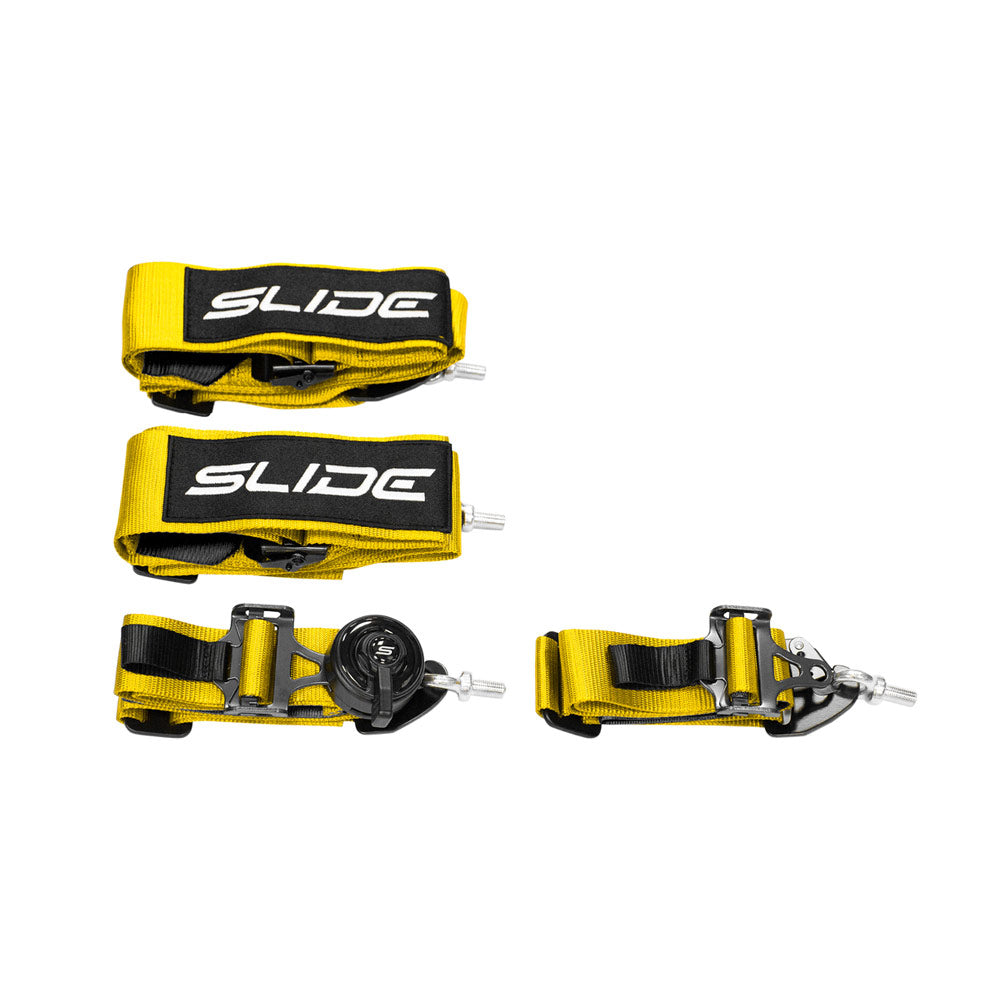 SLIDE V2 4-Punkt Sicherheitsgurt 3" gelb mit Schnellverschluss Drehknopf