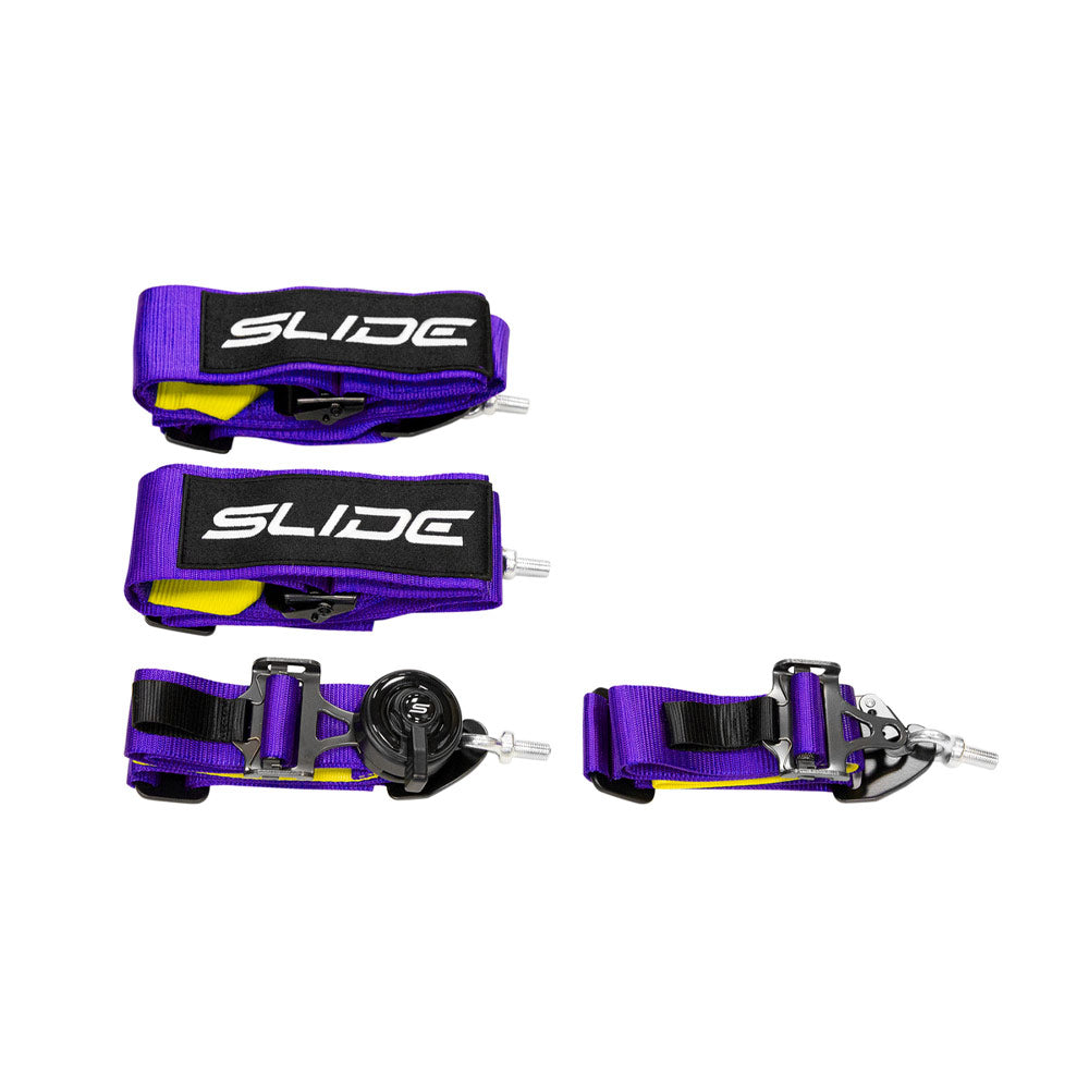 SLIDE V2 4-Punkt Sicherheitsgurt 3" lila mit Schnellverschluss Drehknopf
