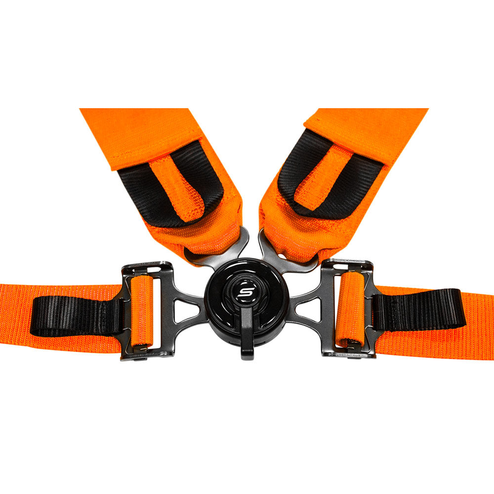 SLIDE V2 4-Punkt Sicherheitsgurt 3" orange mit Schnellverschluss Drehknopf