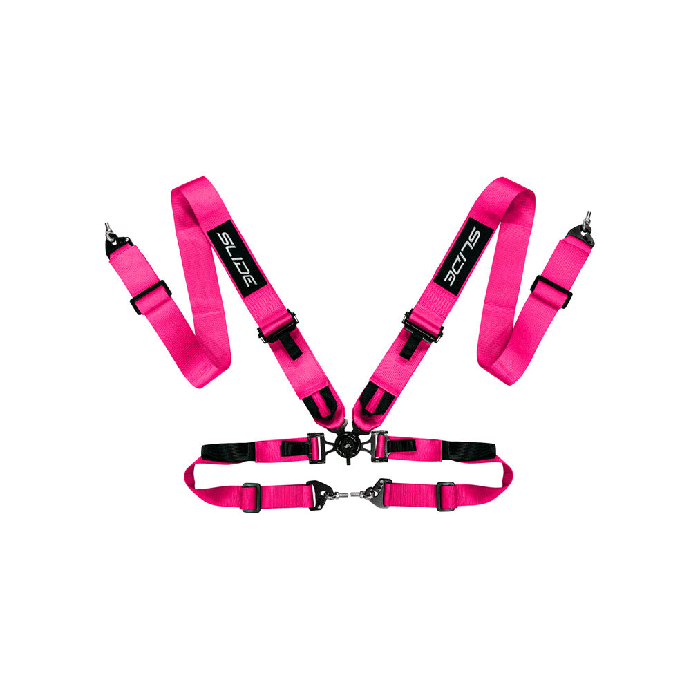 SLIDE V2 4-Punkt Sicherheitsgurt 3" pink mit Schnellverschluss Drehknopf