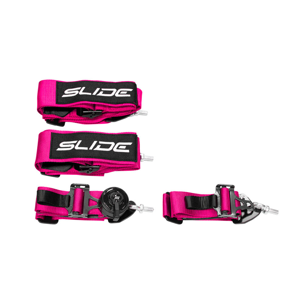 SLIDE V2 4-Punkt Sicherheitsgurt 3" pink mit Schnellverschluss Drehknopf