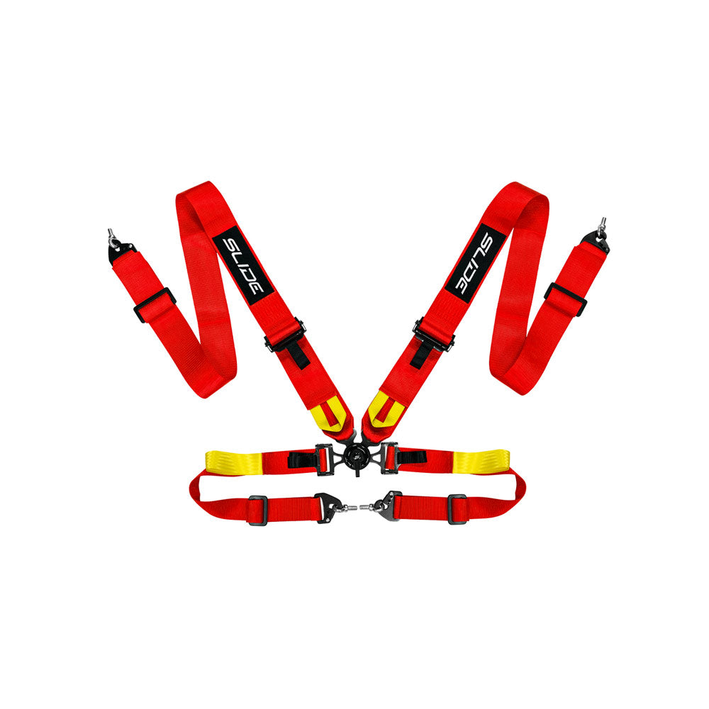 SLIDE V2 4-Punkt Sicherheitsgurt 3" rot mit Schnellverschluss Drehknopf