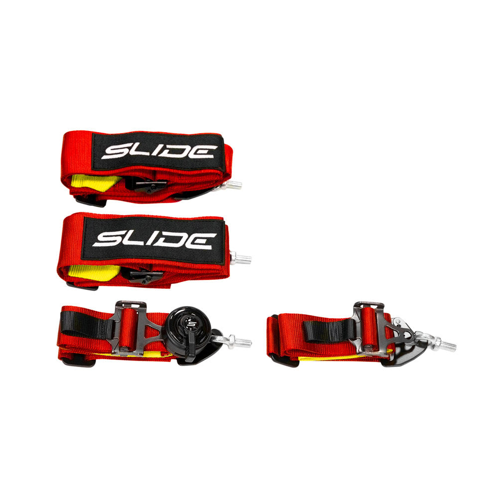 SLIDE V2 4-Punkt Sicherheitsgurt 3" rot mit Schnellverschluss Drehknopf