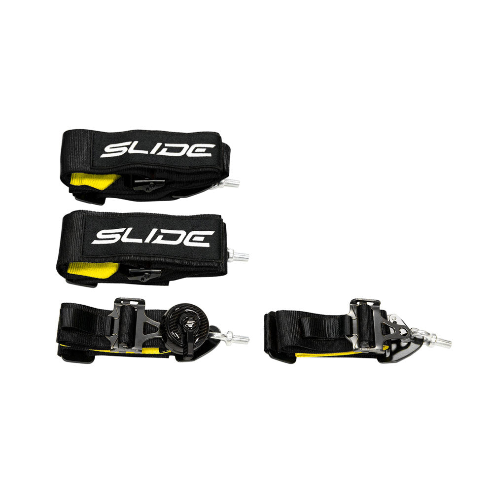 SLIDE V2 4-Punkt Sicherheitsgurt 3" schwarz mit Schnellverschluss Drehknopf