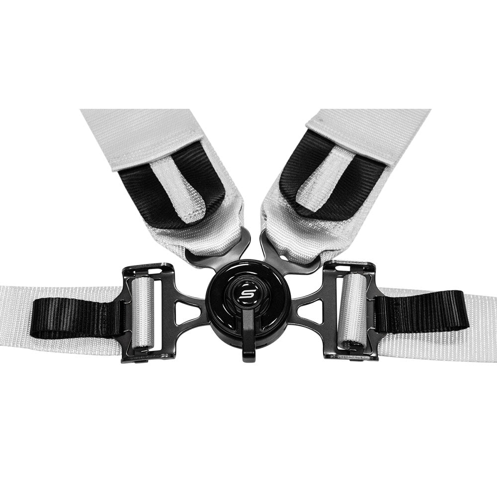 SLIDE V2 4-Punkt Sicherheitsgurt 3" silber mit Schnellverschluss Drehknopf
