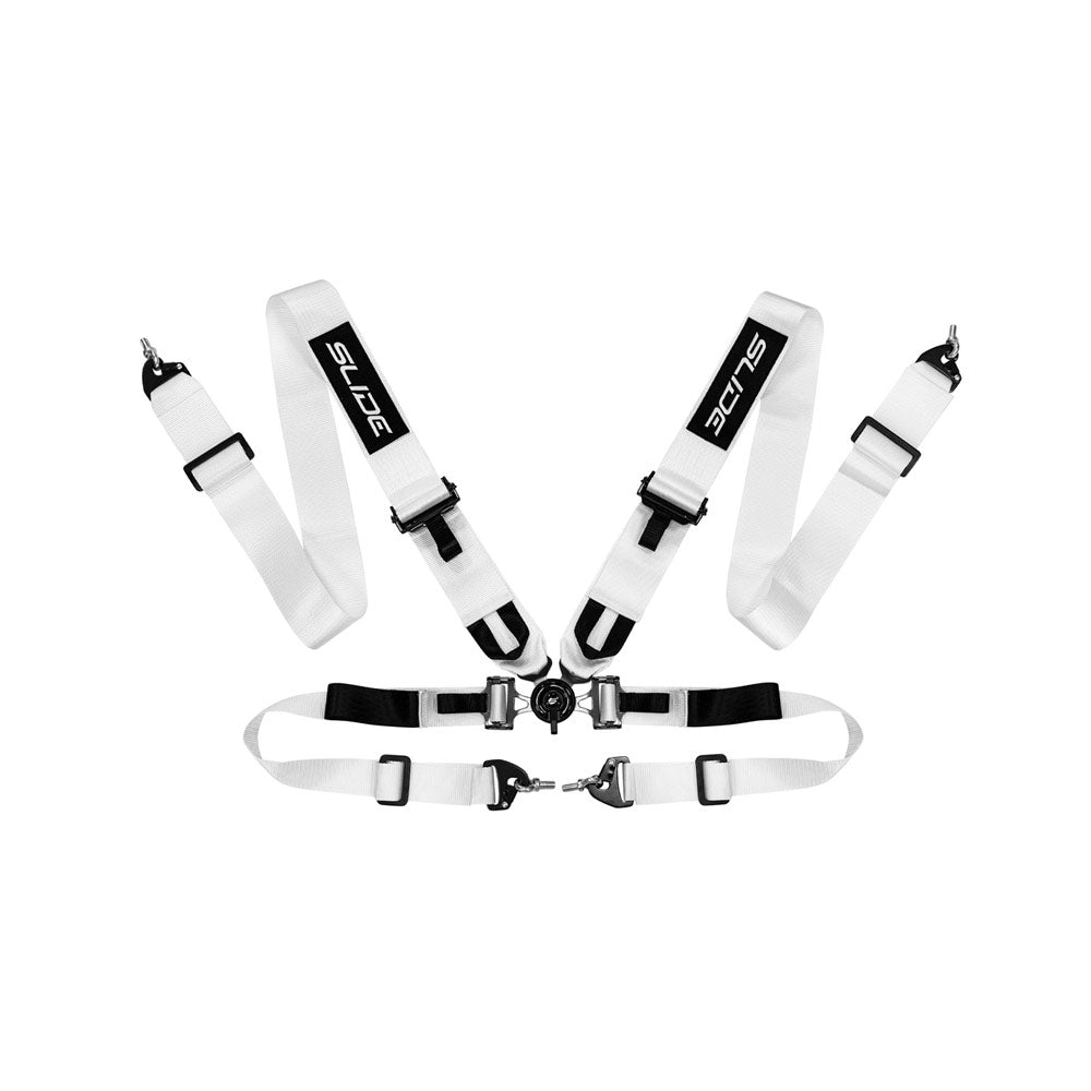 SLIDE V2 4-Punkt Sicherheitsgurt 3" weiß mit Schnellverschluss Drehknopf