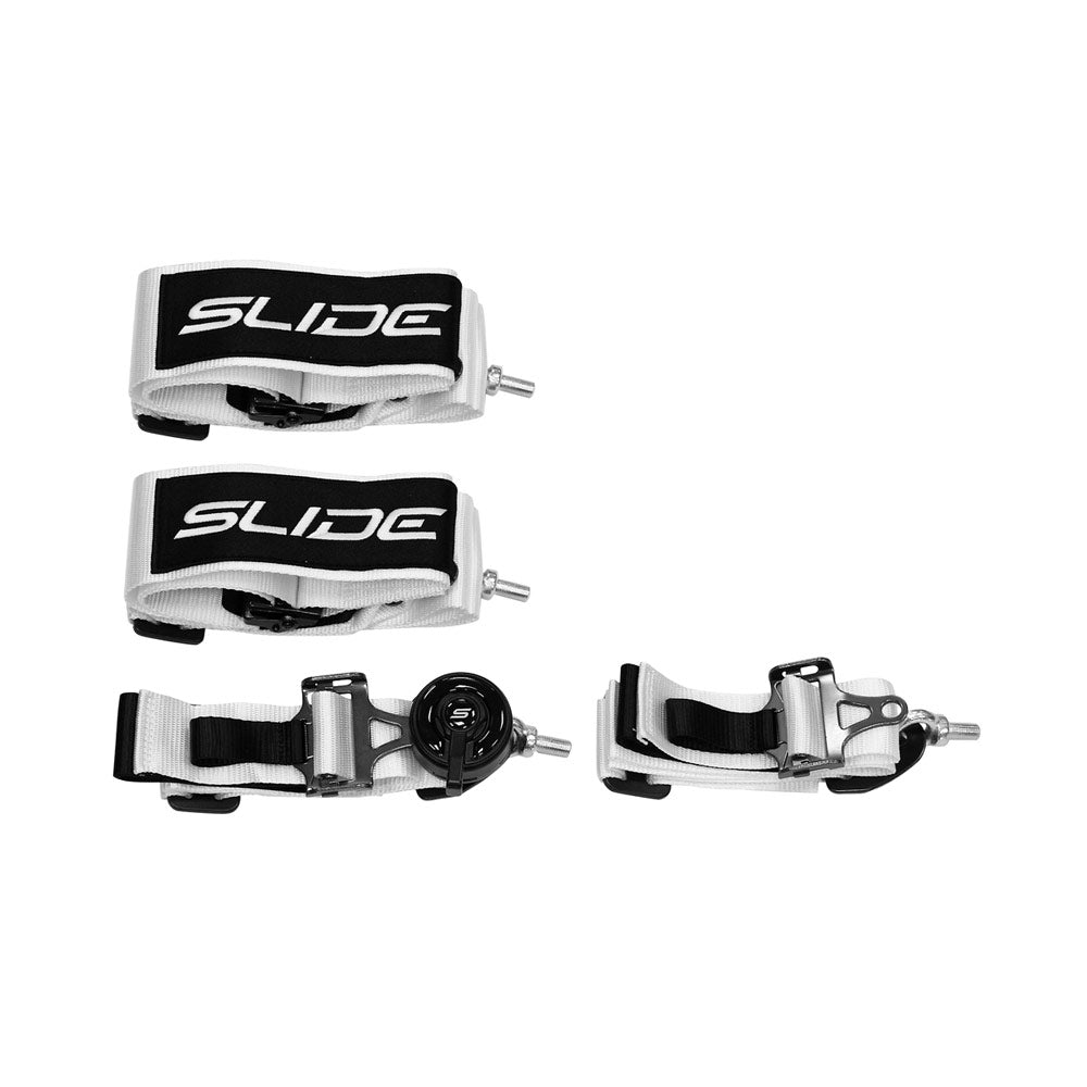 SLIDE V2 4-Punkt Sicherheitsgurt 3" weiß mit Schnellverschluss Drehknopf