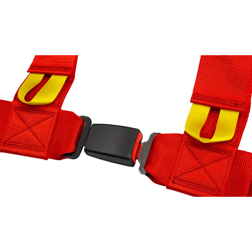 SLIDE V2 4-Punkt Sicherheitsgurt 3" rot (E4)