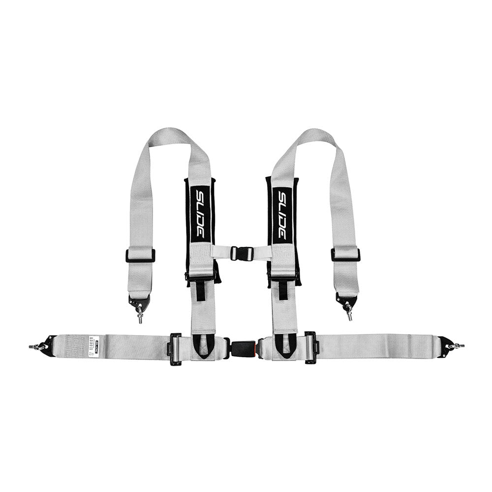 SLIDE V2 4-Punkt Sicherheitsgurt 3" silber (E4)