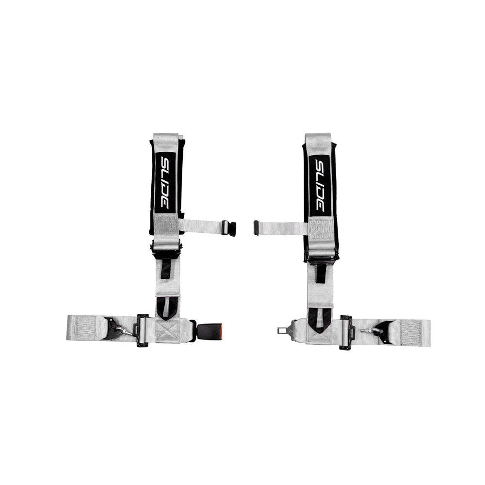SLIDE V2 4-Punkt Sicherheitsgurt 3" silber (E4)