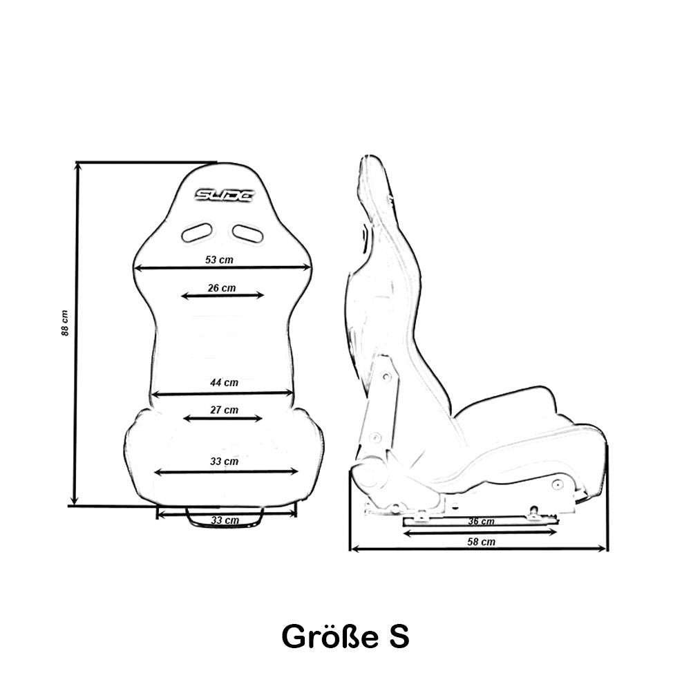 SLIDE X3 Sportsitz einstellbar Wildleder schwarz