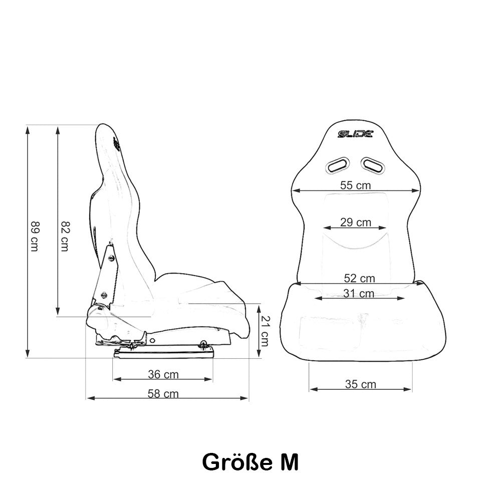 SLIDE X3 Sportsitz einstellbar Wildleder schwarz