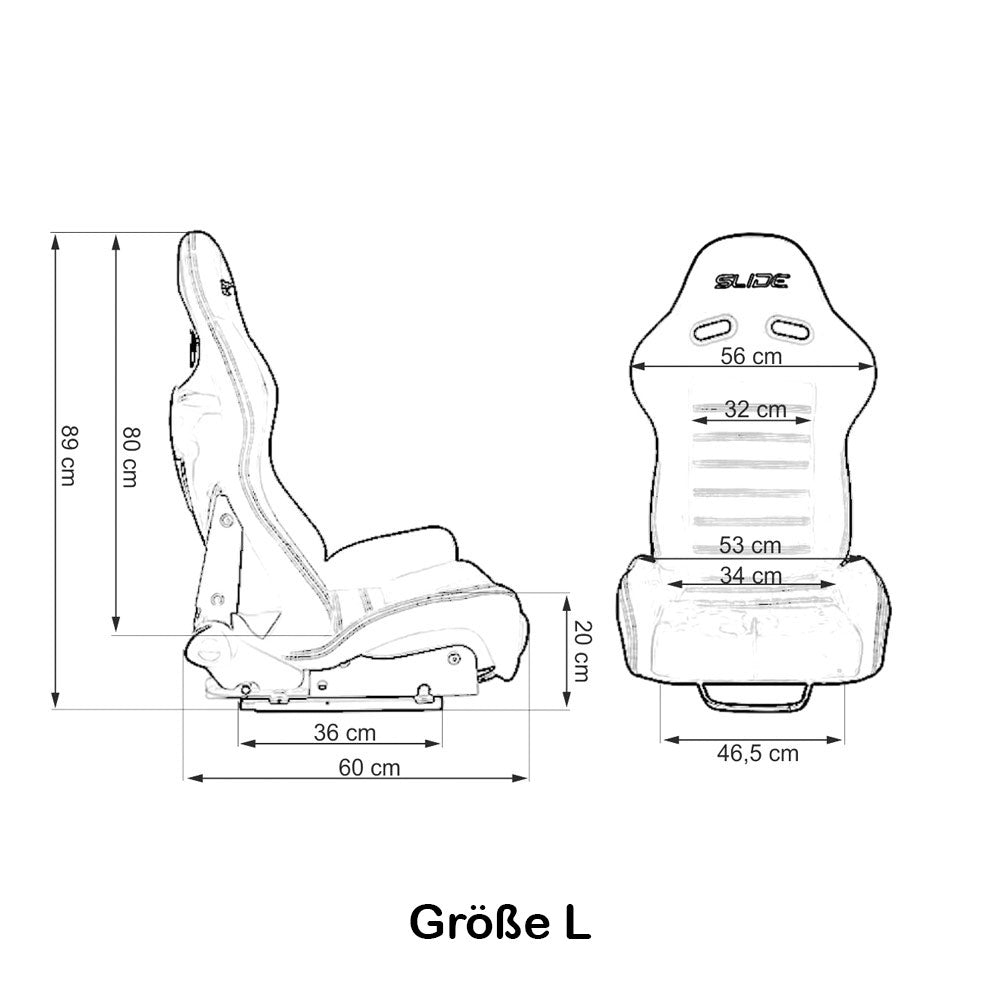 SLIDE X3 Sportsitz einstellbar Wildleder schwarz