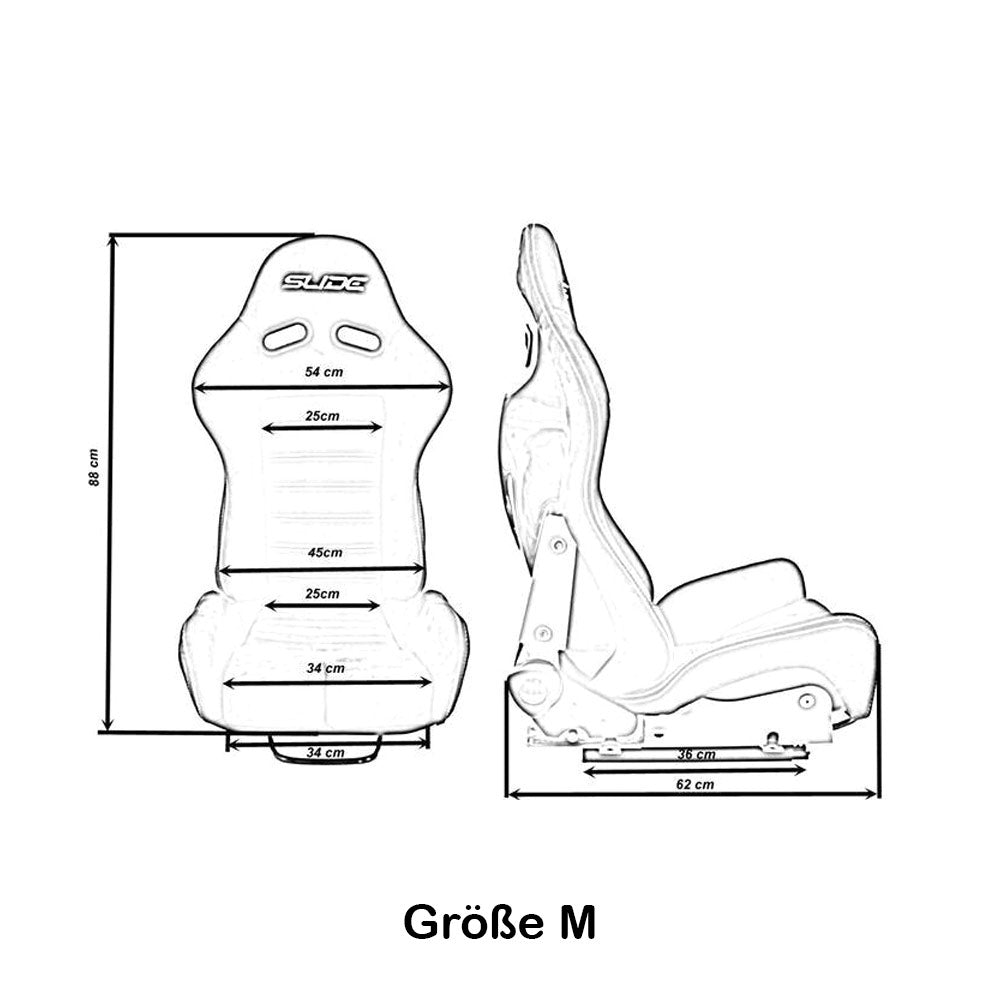 SLIDE X3 Sportsitz Stoff schwarz Carbon einstellbar