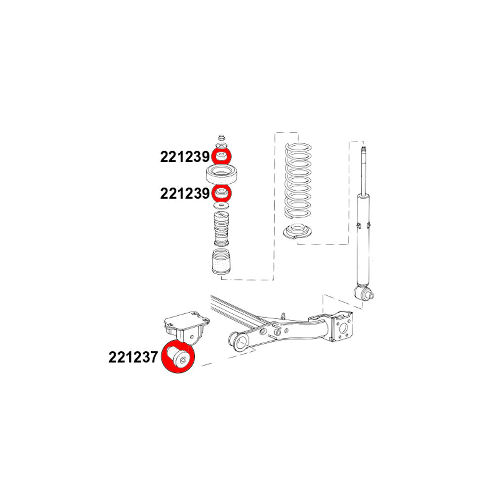 STRONGFLEX Buchsen Set passend für VW Polo 1 / 2 Vorderachse & Hinterachse (PU)