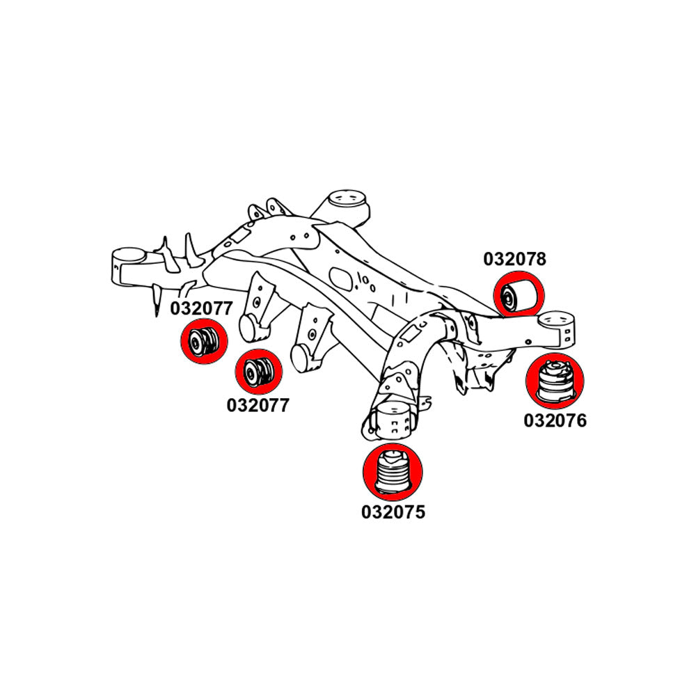 STRONGFLEX Buchsen Set passend für BMW G42 G43 Vorderachse & Hinterachse (PU)