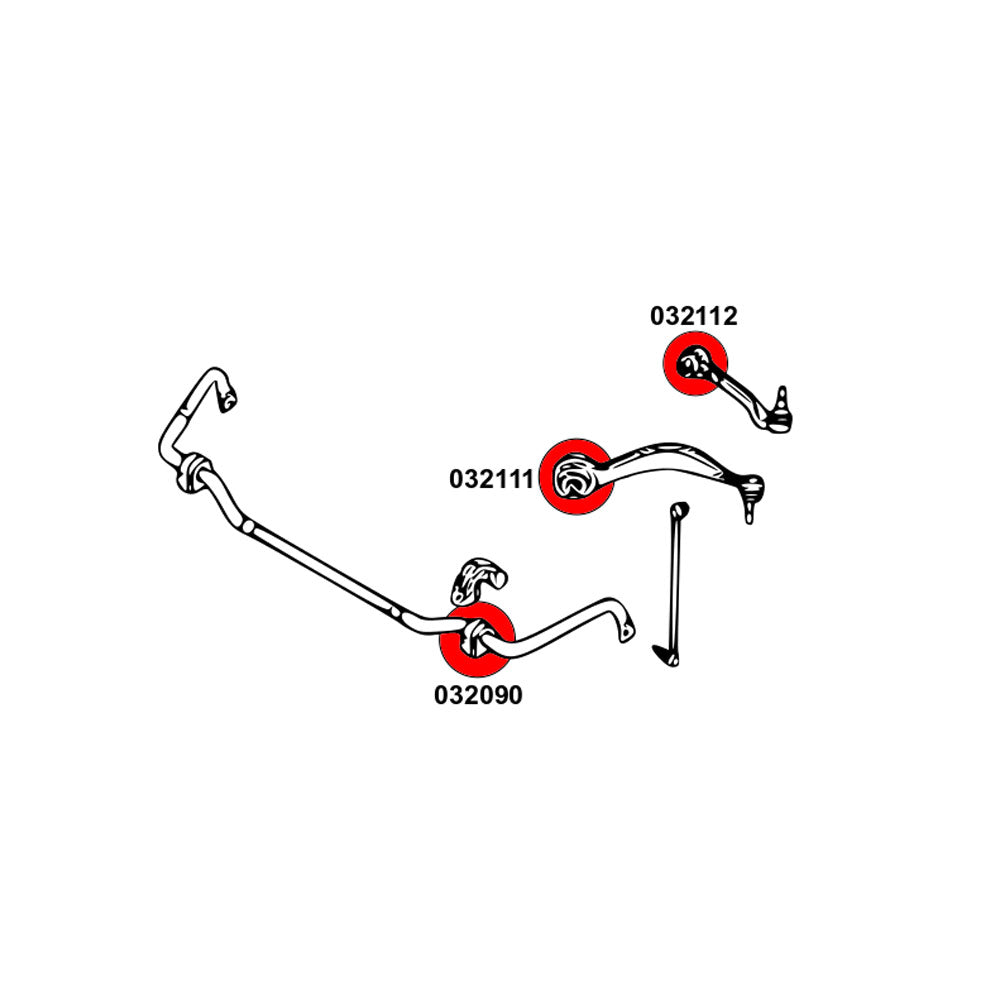 STRONGFLEX Buchsen Set passend für BMW G42 G43 Vorderachse & Hinterachse (PU)