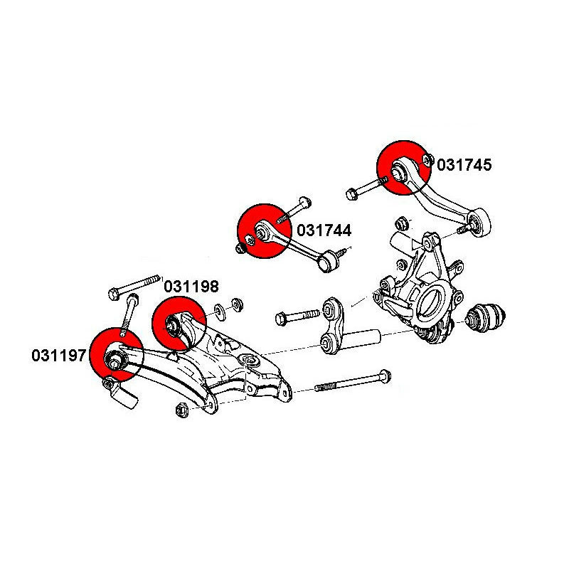 STRONGFLEX BMW X5 E53 Buchsen Set Vorderachse & Hinterachse (PU) - PARTS33 GmbH